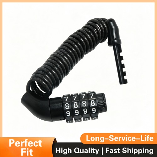 Black bicycle cable lock - black,