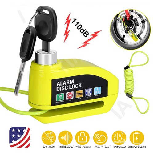 Motorcycle alarm disc - alarm, brake