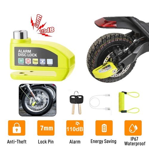Motorcycle alarm disc - alarm, brake