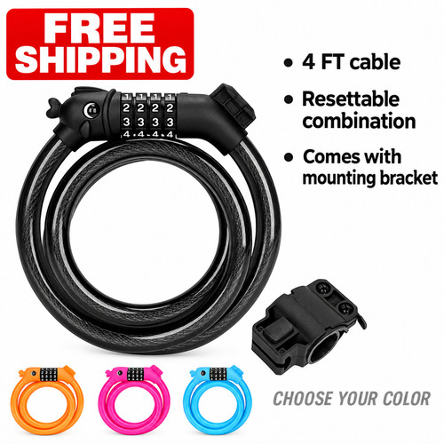 Bike lock 4ft - lock,,
