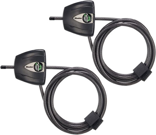 Black python steel cable lock - steel,